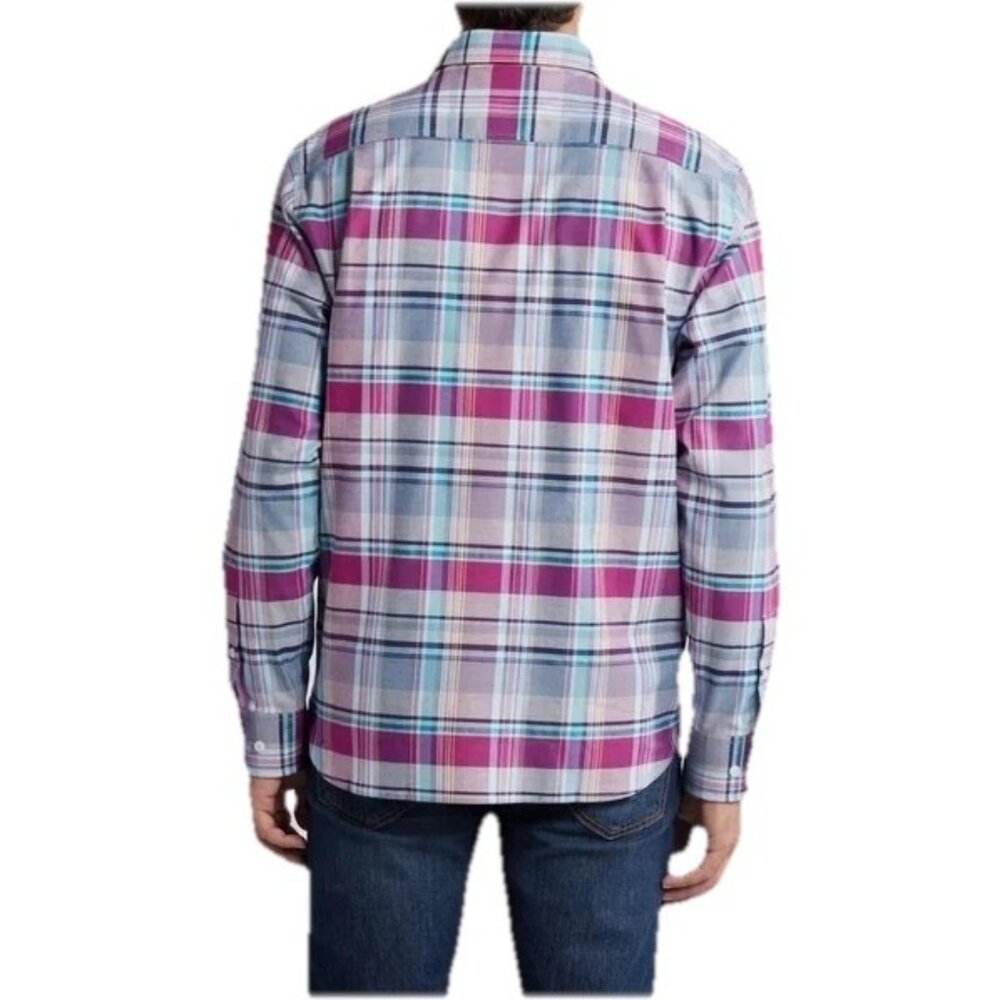 Tommy Bahama Lazlo Cheers Check Button Up Shirt Mens Large Festival Plaid - Picture 2 of 9